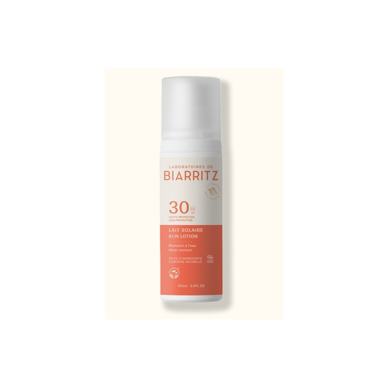 Lait Solaire SPF30 – Protection visage & corps, Laboratoire de Biarritz