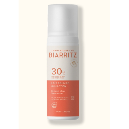 Lait Solaire SPF30 – Protection visage & corps, Laboratoire de Biarritz