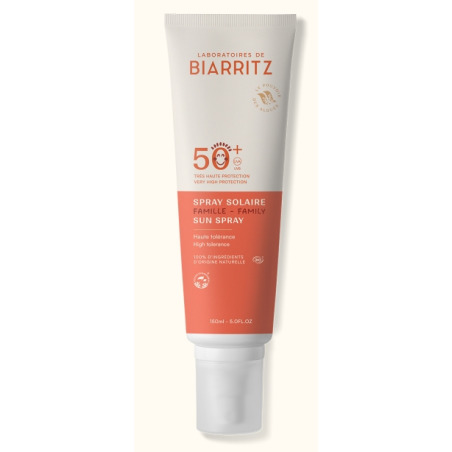 Spray Solaire famille 150ml  SPF50+ – Protection visage & corps - Laboratoires de Biarritz