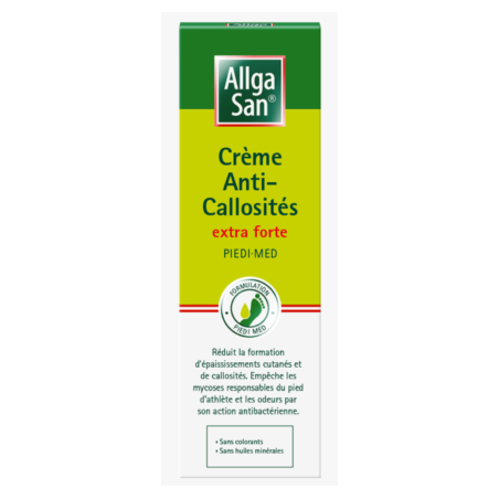 Crème anti-callosités 30ml – Soins pieds callosités -  Soins allemands Allga San
