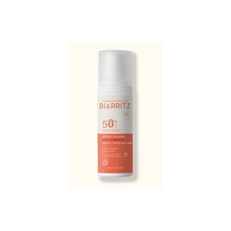 Crème Solaire bébé & enfants 50ml  SPF50+ – Protection visage & corps - Laboratoires de Biarritz