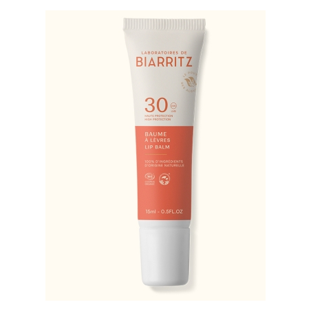 Baume à lèvres SPF30 15ml – Protection mer & montagne - Laboratoires de Biarritz