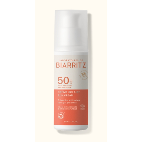 Crème Solaire visage SPF50 50ml – Protection solaire naturelle - Laboratoires de Biarritz