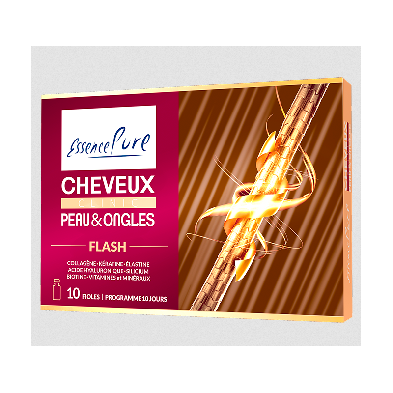 Cheveux peau & ongles flash – Collagène, Kératine, Elastine - Compléments alimentaires Essence Pure