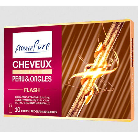Cheveux peau & ongles flash – Collagène, Kératine, Elastine - Compléments alimentaires Essence Pure