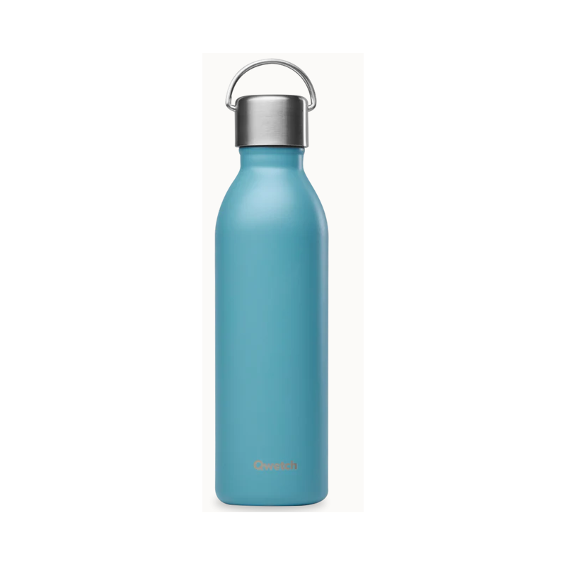 Bouteille Isotherme en inox 1L - Bleu acier – Qwetch Finistère