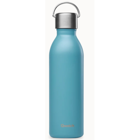 Bouteille Isotherme en inox 1L - Bleu acier – Qwetch Finistère