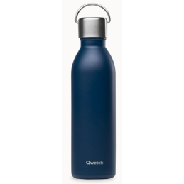 Bouteille Isotherme en inox 600ml - Bleu marine – Qwetch Finistère