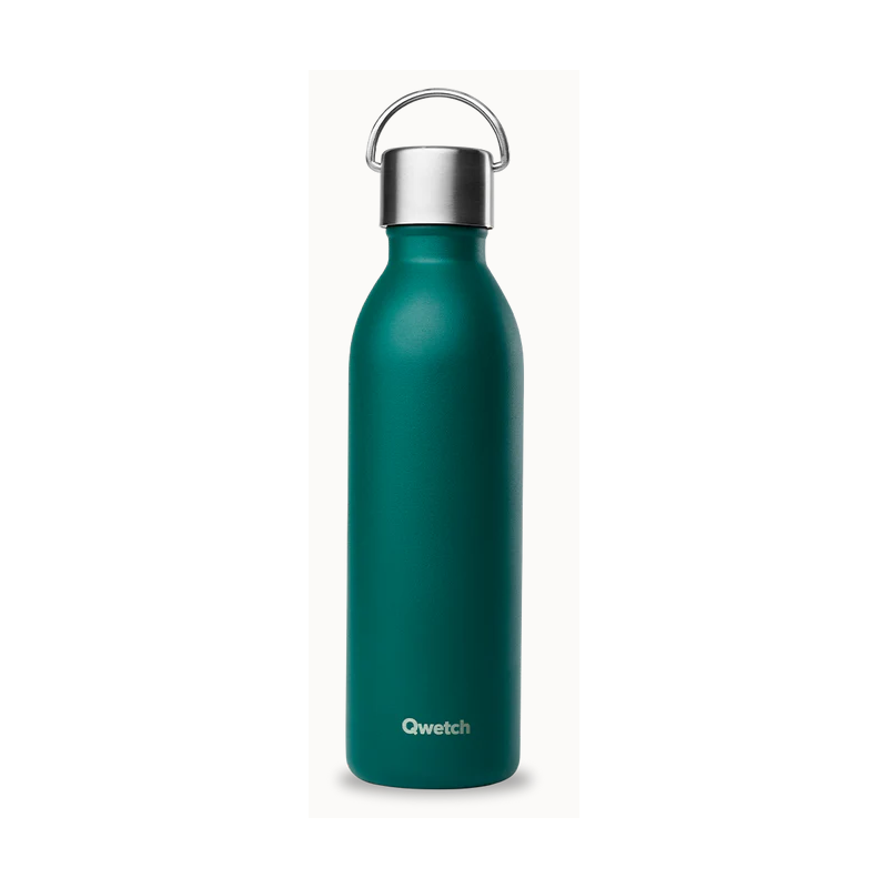 Bouteille Isotherme en inox 600ml - Vert émeraude – Qwetch Finistère