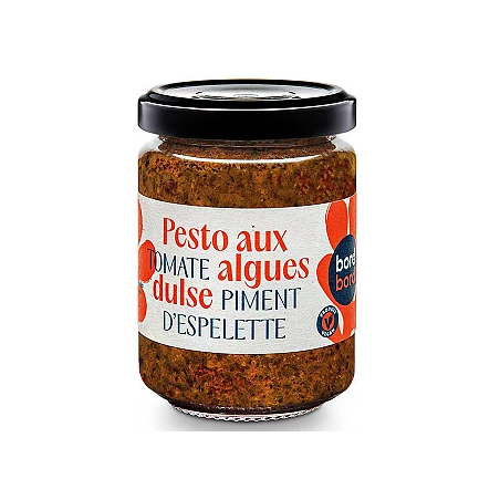 Pesto aux algues dulse tomate & piment d'Espelette Bord à bord – Pesto rouge Bord à bord