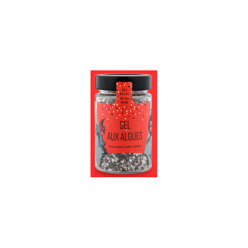 Sel aux algues 125g – Dulse, Laitue, Nori -  Produits bretons Bord à bord