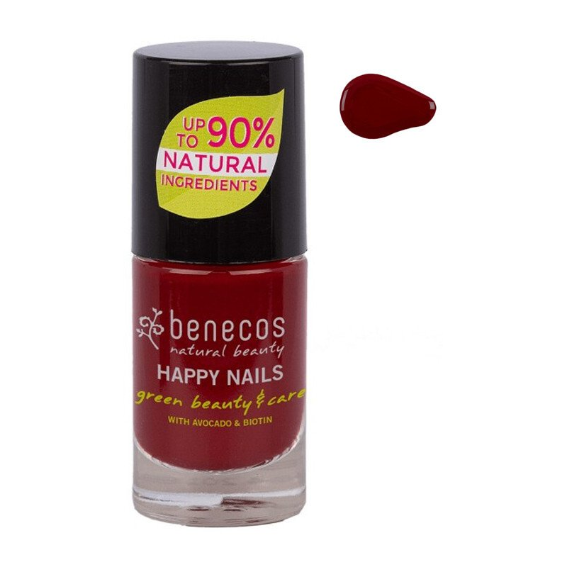 Vernis à ongles Cherry Red 5ml – Cosmétiques Naturels Benecos