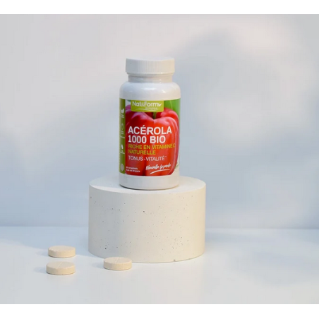 Acérola 1000 bio 30cp – Coup de boost - Compléments alimentaires Nat & Form