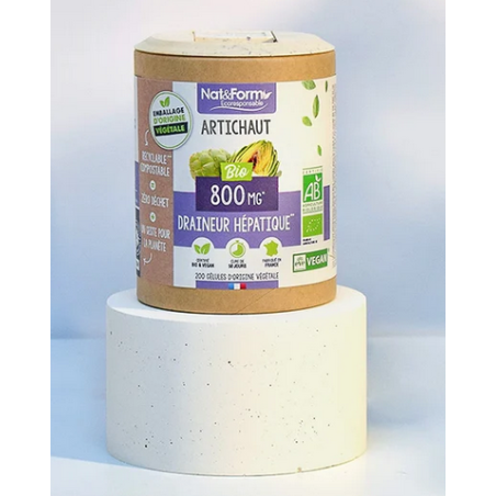Artichaut bio 200gel – Bien-être digestif – Compléments alimentaires Nat & Form