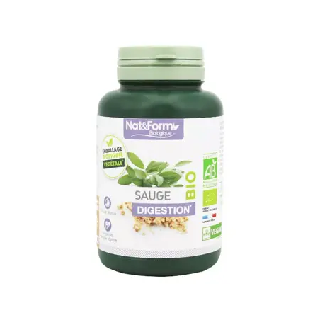 Sauge bio 200gel – Confort digestif – Compléments alimentaires Nat & Form