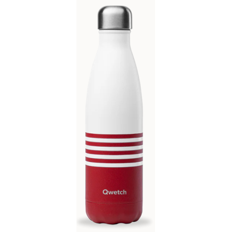 Bouteille Isotherme en inox 500ml - Marinière rouge – Qwetch Finistère