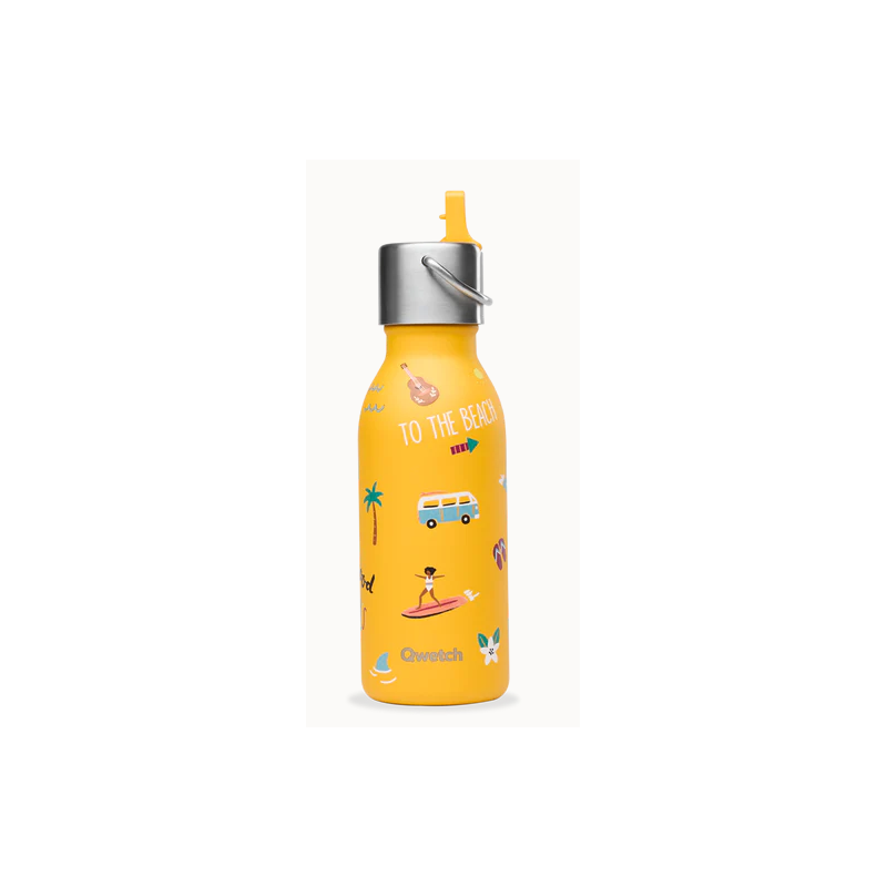 Bouteille kids isotherme en inox Honolulu curry 350ml – Gourde pour enfants – Qwetch Finistère