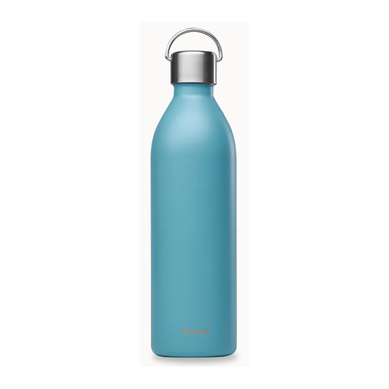 Bouteille Isotherme en inox 1L - Bleu acier – Qwetch Finistère