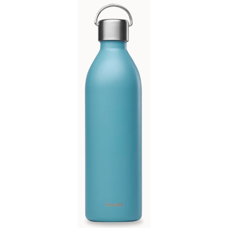 Bouteille Isotherme en inox 1L - Bleu acier – Qwetch Finistère