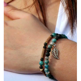 Bracelet duo Apatite – Pur Noisetier Finistère