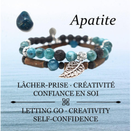 Bracelet double Noisetier 15cm Apatite – Pur Noisetier Finistère