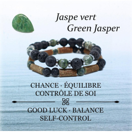 Bracelet double Noisetier 20cm Jaspe Vert – Pur Noisetier Finistère