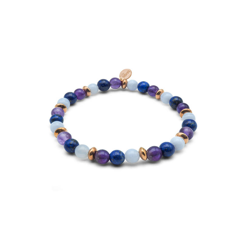 Bracelet Calme intérieur – Améthyste, Calédoine bleue, Lapis-Lazuli - Bijoux Lily Parker / Toltek