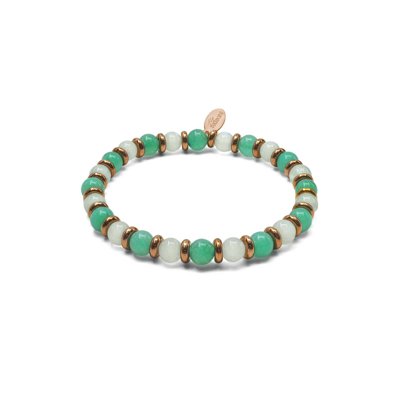 Bracelet Essence féminine – Amazonite & Pierre de lune - Bijoux Lithothérapie Lily Parker