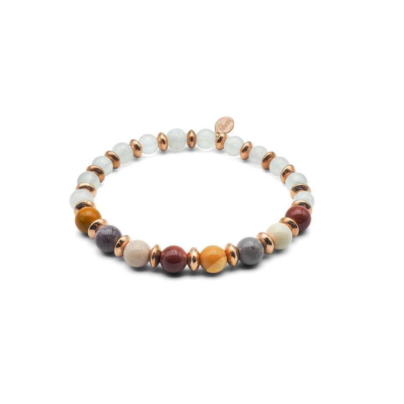 Bracelet Super Girl – Pierre de lune & Mookaite - Bijoux Lithothérapie Lily Parker