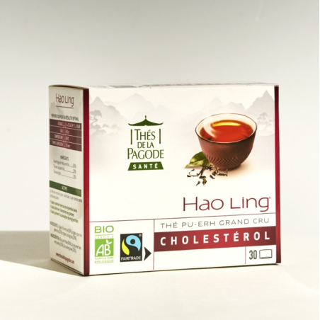 Thé Hao Ling 75g 30 infusettes - Cholesterol - Thés Santé bio - Thés Pagode Finistère