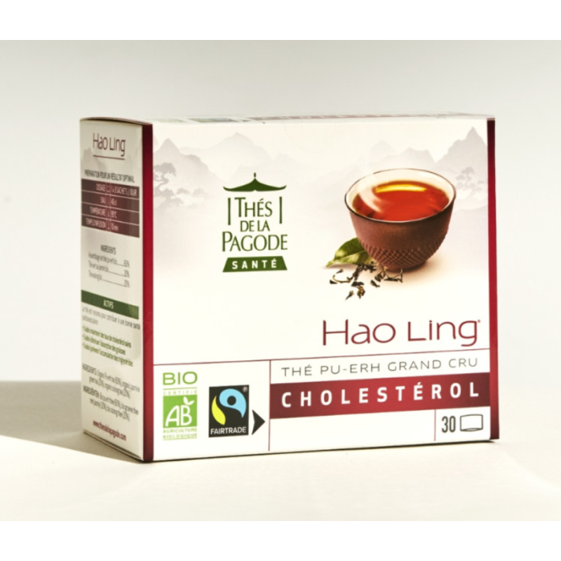 Thé Hao Ling 75g 90 infusettes - Cholesterol - Thés Santé bio - Thés Pagode Finistère