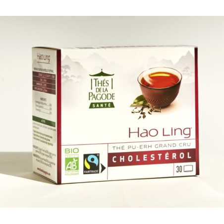 Thé Hao Ling 75g 90 infusettes - Cholesterol - Thés Santé bio - Thés Pagode Finistère