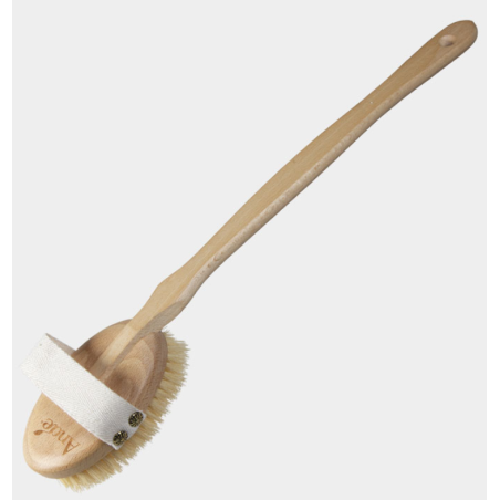 Brosse massage à sec manche tampico – Exfoliation corps – Anaé Finistère
