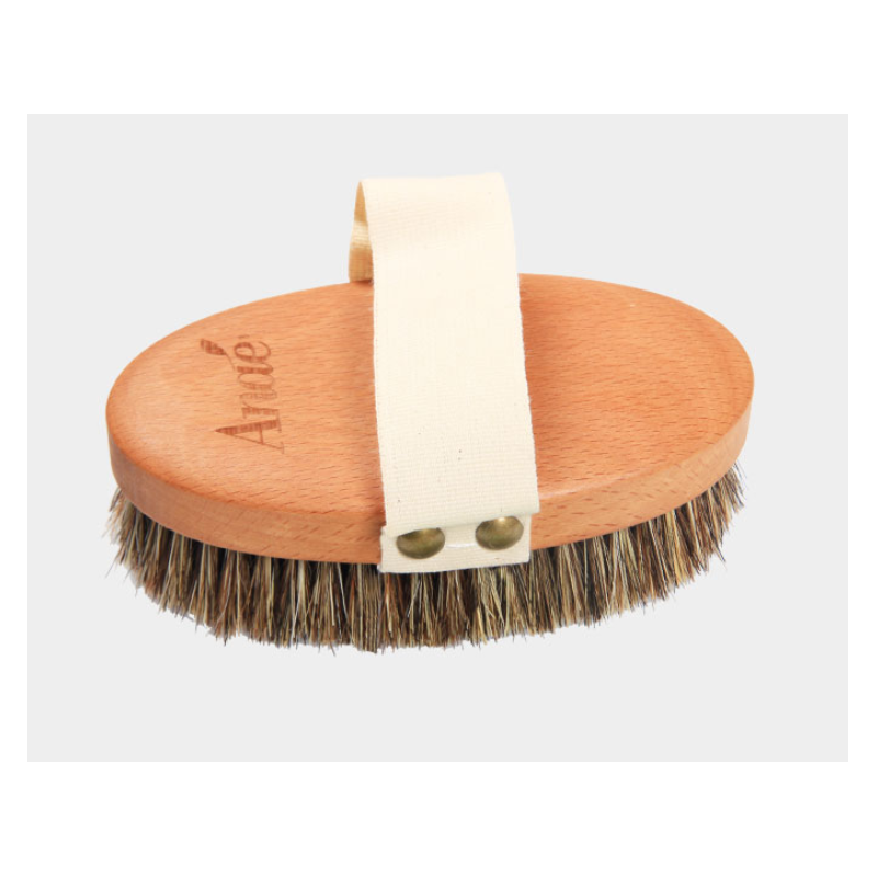 Brosse massage à sec crin de cheval – Exfoliation corps – Anaé Finistère