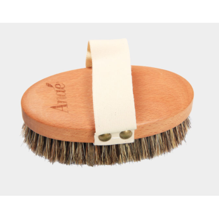 Brosse massage à sec crin de cheval – Exfoliation corps – Anaé Finistère