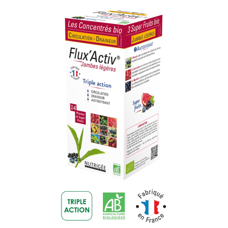 Flux'Activ jambes légères 300ml – Circulation & draineur – Nutrigée Bretagne