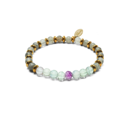 Bracelet Bye Bye Fatigue – Labradorite & Fluorite - Bijoux Lithothérapie Lily Parker