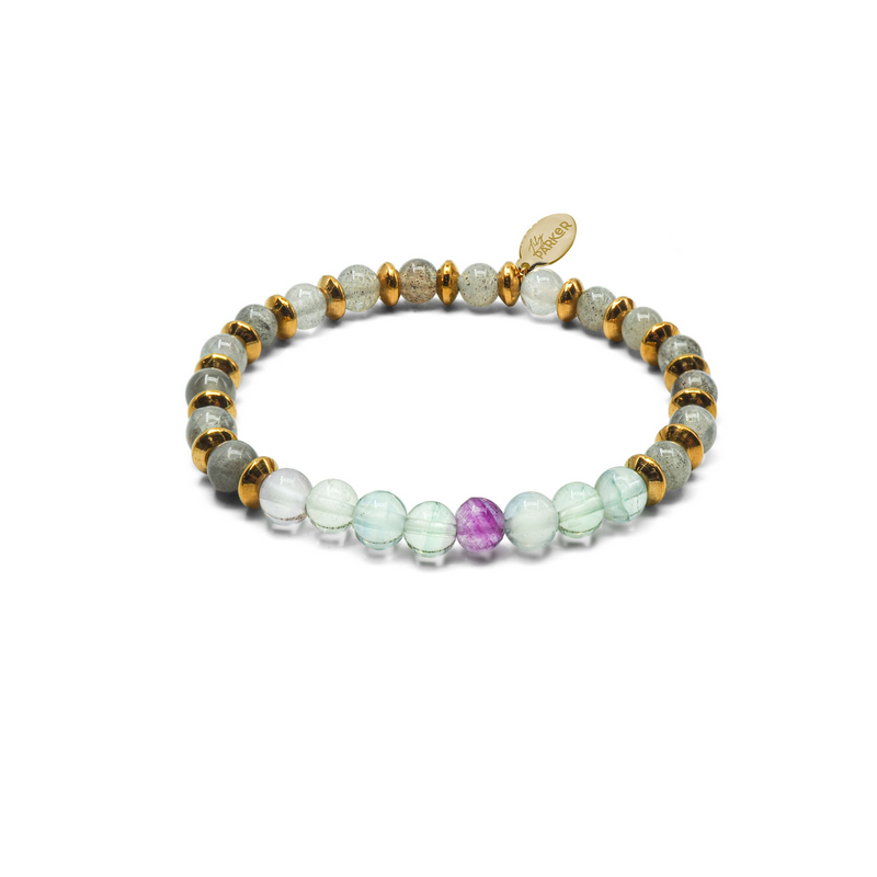 Bracelet Bye Bye Fatigue – Labradorite & Fluorite - Bijoux Lithothérapie Lily Parker
