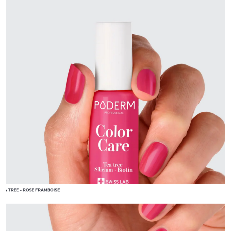 Vernis à ongle soin Rose framboise 8ml – Vernis réparateur – Soins Poderm