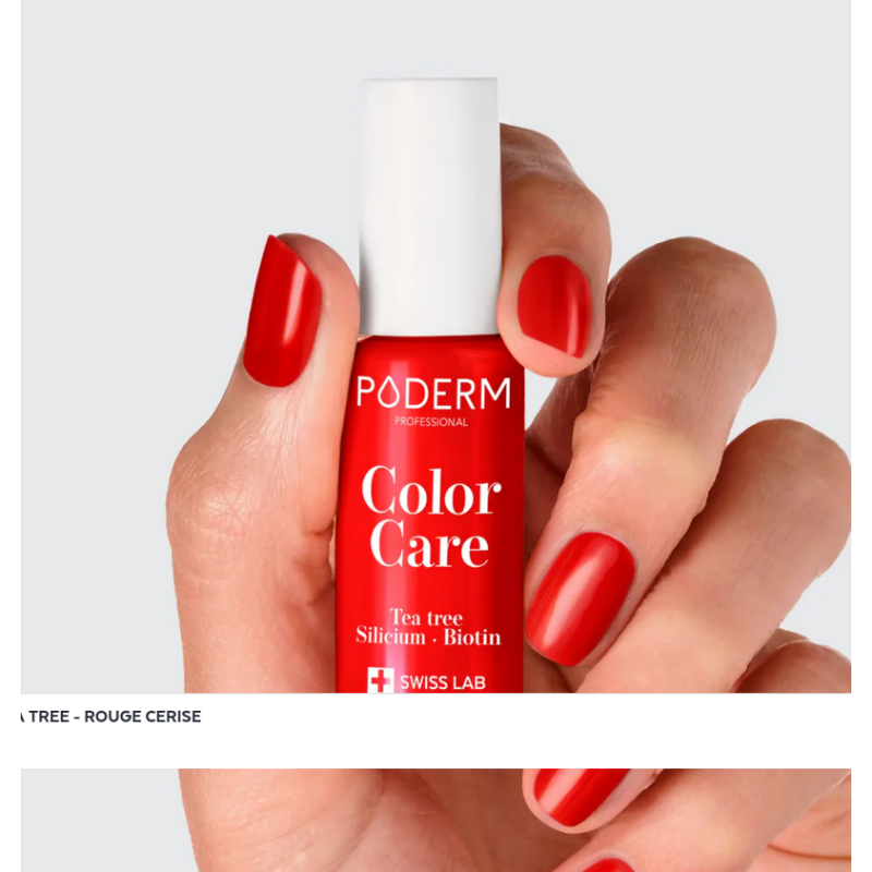 Vernis à ongle soin rouge puissant 8ml – Vernis réparateur – Soins Poderm