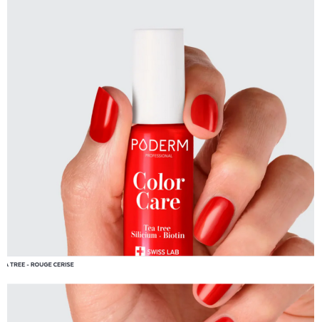 Vernis à ongle soin rouge puissant 8ml – Vernis réparateur – Soins Poderm