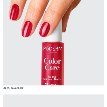 Vernis à ongle soin rouge rose 8ml – Vernis réparateur – Soins Poderm