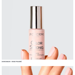 Vernis à ongle durcisseur rose poudré 8ml – Vernis fortifiant – Color Strong Poderm