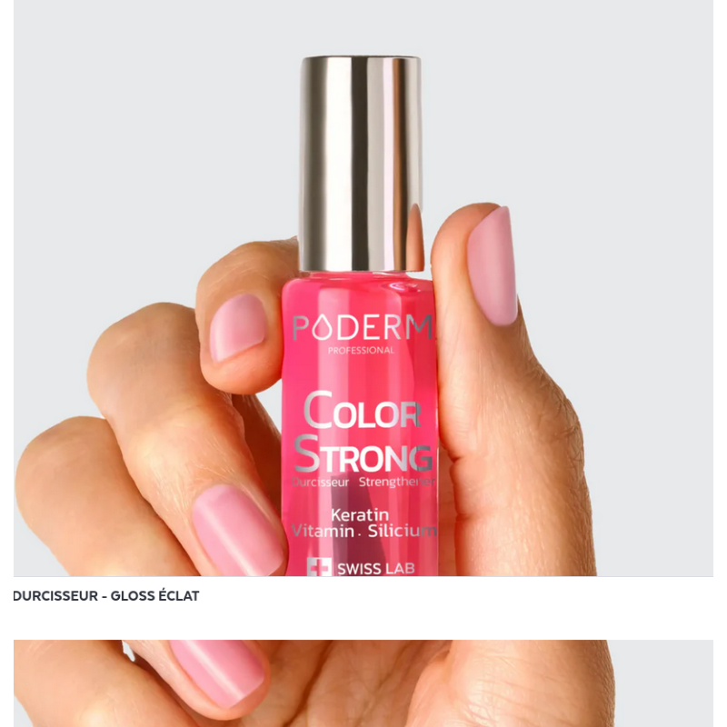 Vernis à ongle durcisseur gloss éclat 8ml – Vernis fortifiant – Color Strong Poderm