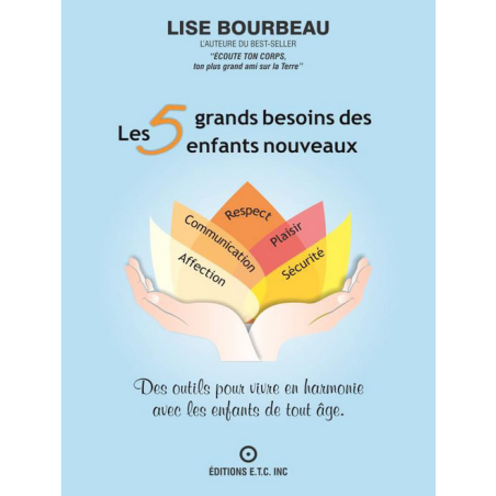 Livre Les 5 grands besoins des enfants nouveaux Lise Bourbeau – Conscience, Etre, Faire, Avoir - Editions ETC Québec