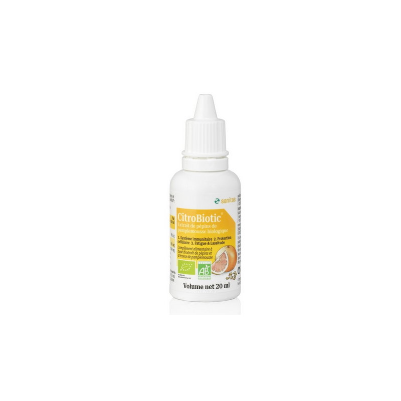 Extrait pépins pamplemousse 20ml – Immunité, défenses naturelles - Compléments alimentaires Citrobiotic