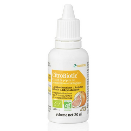 Extrait pépins pamplemousse 20ml – Immunité, défenses naturelles - Compléments alimentaires Citrobiotic