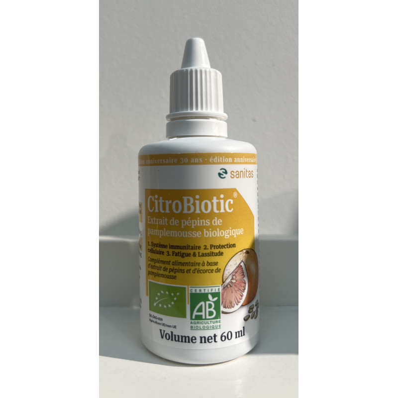 Extrait pépins pamplemousse 60ml – Immunité, défenses naturelles - Compléments alimentaires Citrobiotic