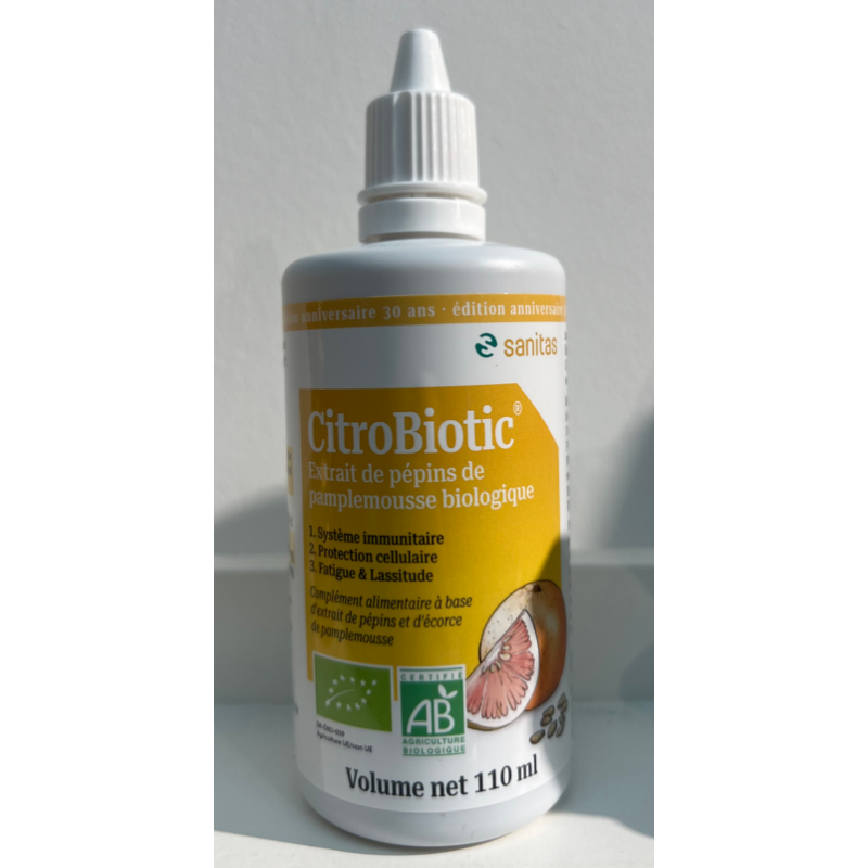 Extrait pépins pamplemousse 110ml – Immunité, défenses naturelles - Compléments alimentaires Citrobiotic
