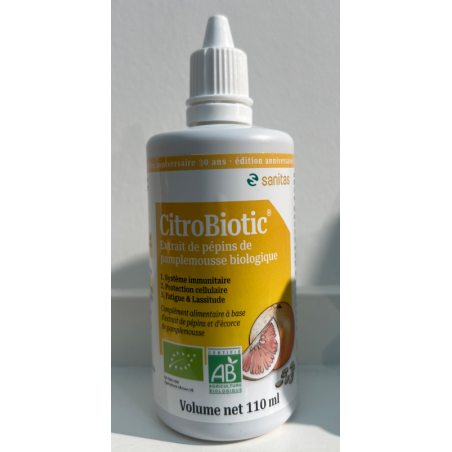 Extrait pépins pamplemousse 110ml – Immunité, défenses naturelles - Compléments alimentaires Citrobiotic
